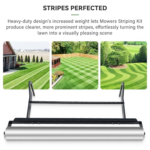 SEASAIL EGO 21inch Walk Behind Mowers Lawn Striping Kit,Heavy-Duty Design Stainless Steel Drum,Suitable for Easily Achieving Professional Level Lawn Patterns