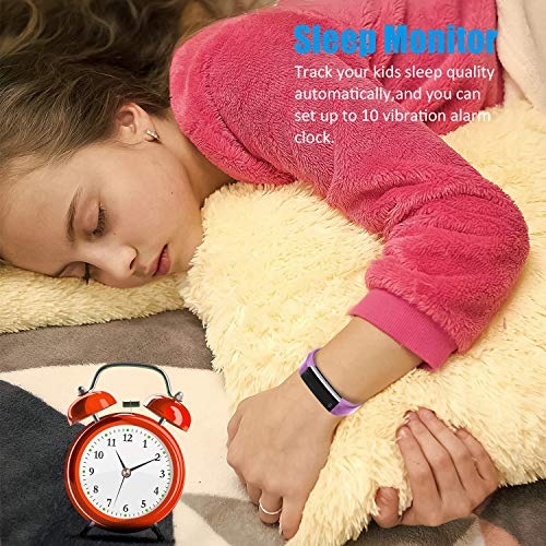 BIGGERFIVE Fitness Tracker Watch for Kids Girls Boys Teens, Activity Tracker, Pedometer, Calorie Sleep Monitor, Silent Alarm Clock, IP67 Waterproof Step Counter Watch