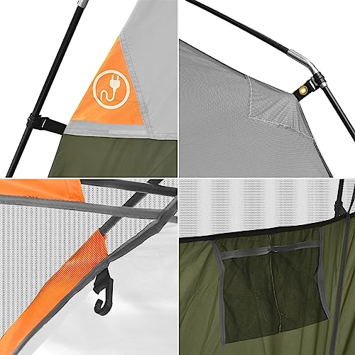 Campros Cp Tent 4 Person Camping Tents, Waterproof Windproof Family Dome Tent With Rainfly, Large Mesh Windows, Wider Door, Easy Setup, Portable With Carry Bag - Olive #TOP6