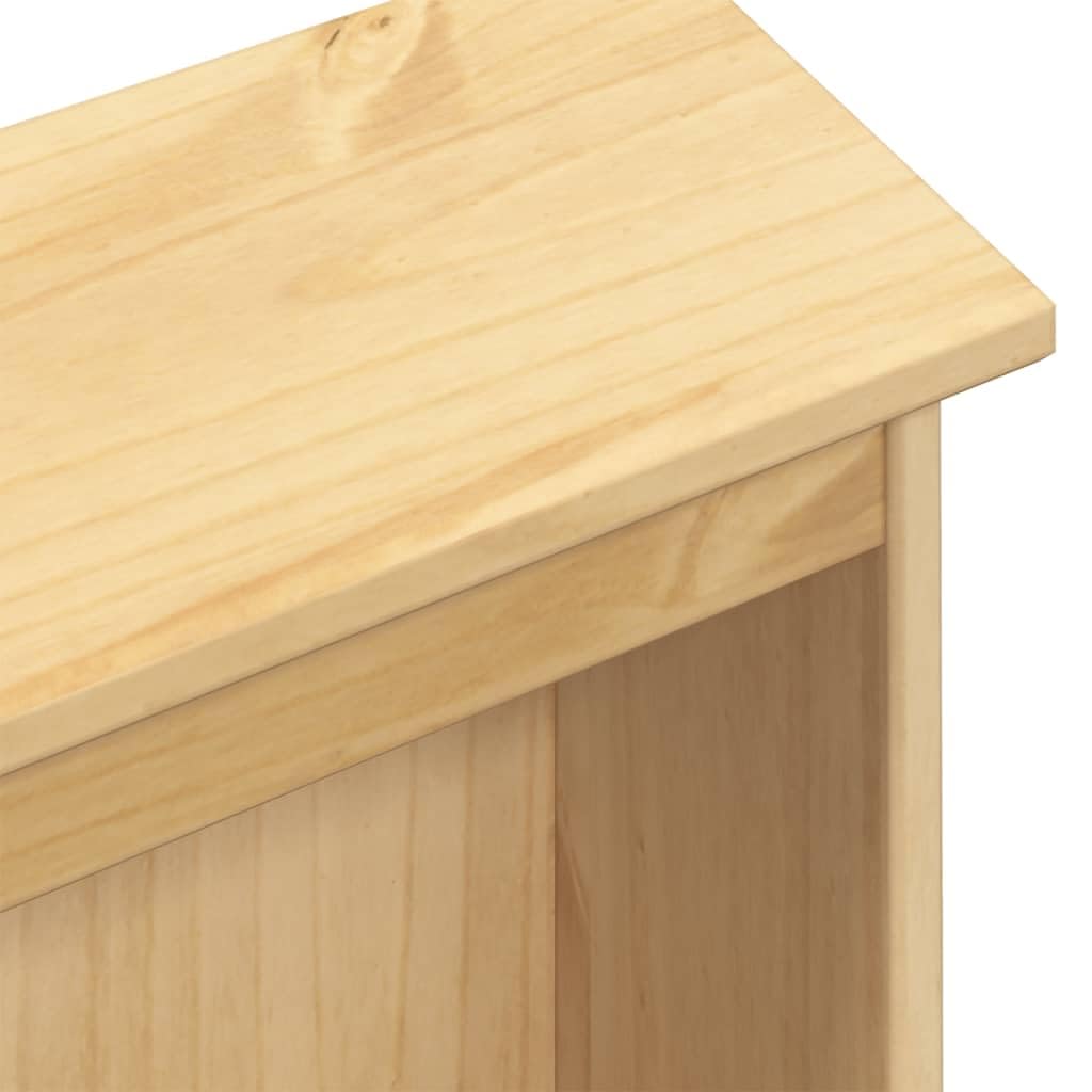 Estantería de madera maciza de pino con soporte de pared - Estantería decorativa con espacio de almacenamiento para libros, revistas y artículos decorativos en diseño rústico