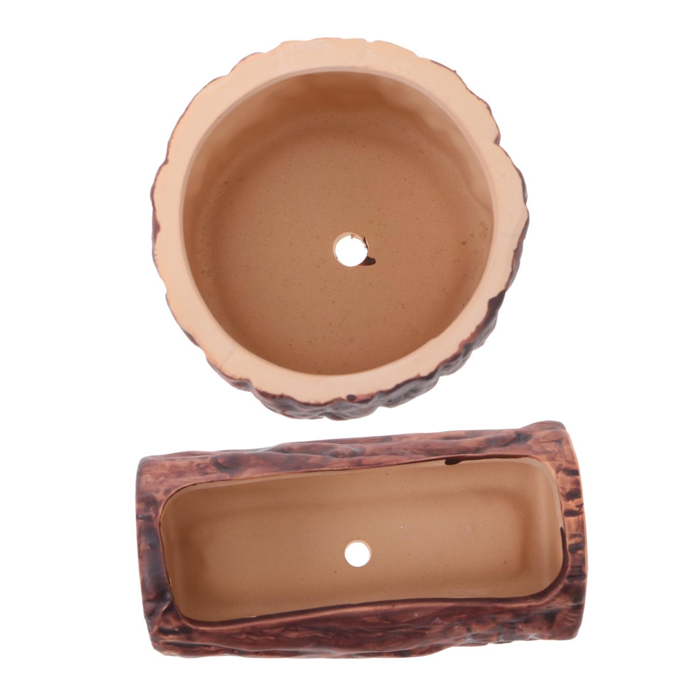 Pots de fleurs imitation souches, contenant pour succulentes et mini plante pour maison et bureau