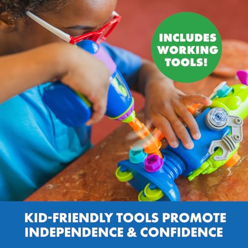 Educational Insights 4177 Design & Drill Robot Workshop - Take Apart Toy With Electric Toy Drill, Over 70 Pieces, Toddler Stem Toy thumb #3