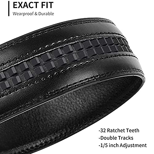 Embossed Leather Ratchet Belt Men with Rhinestone Crocodile Automatic Click Buckle-Customizable Fit, Effortless Style3