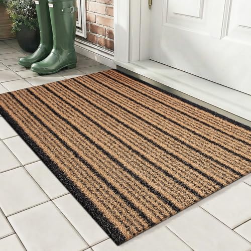 DOMUSTEX Outdoor Front Door Mat 20' x 32', Dirt Trapping Outside Entrance Rug, Non Slip Shoe...