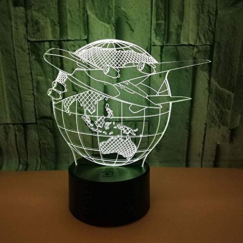 Lampe led gradient coloré veilleuse bureau effet 3D lampe de chevet tactile usb design créatif