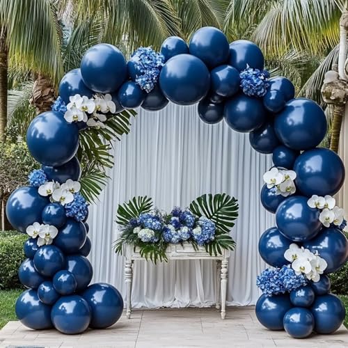 Image of 108Pcs Double Stuffed Dusty Blue Balloon Garland Arch Kit