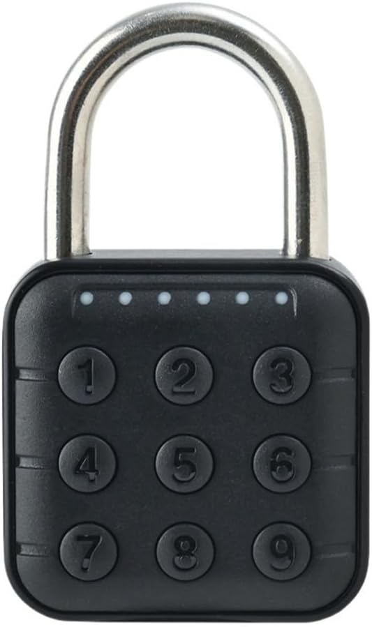 Mini Padlock Smart Touch Fingerprint Door USB Keyless Anti Theft for Travel Case Drawer Cabinet Lock(Password)