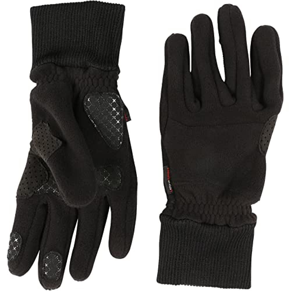 Ultrasport Men Basic Cozy Fleece Winter Gloves - Black, Medium