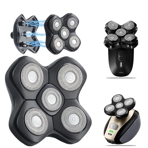 Universal Magnetic 5 Blades Replacement Heads for MANSCAPED Dome Shaver Bird and Freedom Head Shaver and Many Brand