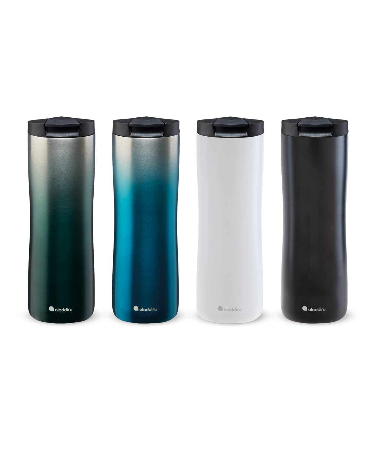 Aladdin Urban Thermavac Stainless Steel Travel Mug 0.47L Satin White   Leakproof - Double Wall Vacuum Insulated Cup - Keeps Hot for 3.5 Hours - ...