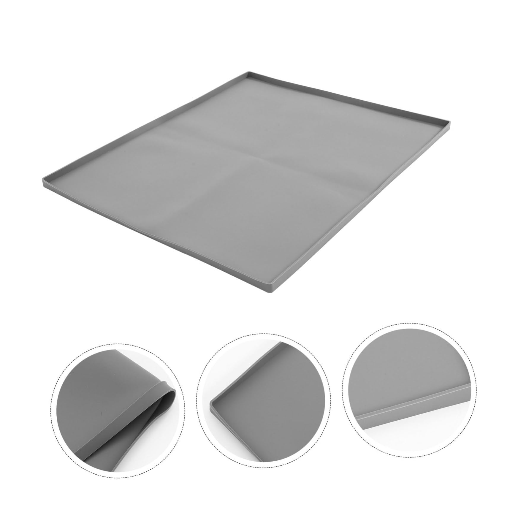 Tappetino in Silicone per Lavatrice e Asciugatrice 60x50 Cm Grigio | Antiscivolo e Leggero, Protezione del Piano Superiore, Uso in Lavanderia e Casa