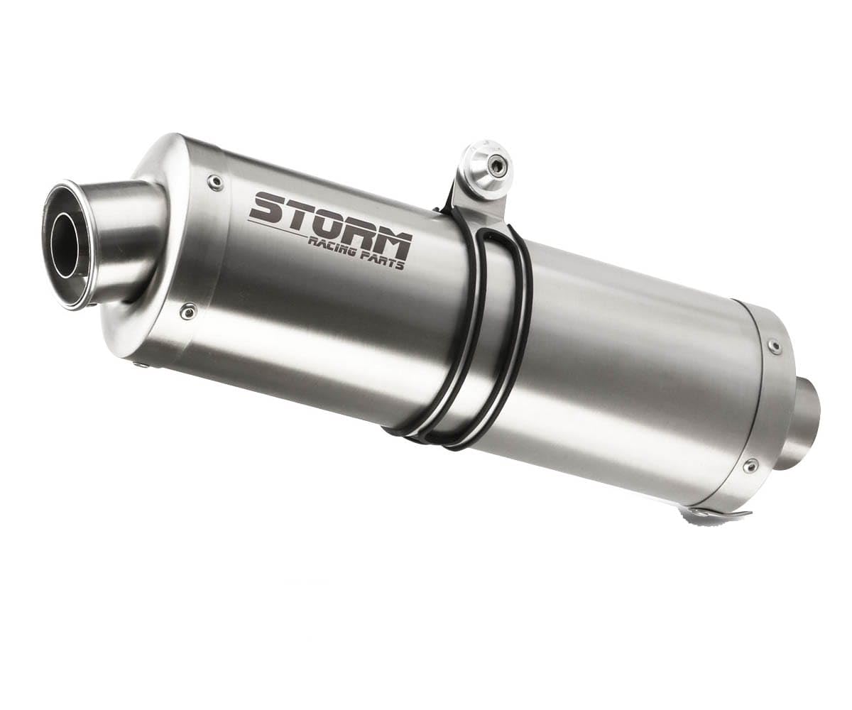 Terminale di Scarico Moto Oval Storm Acciaio Inox Compatibile Con Honda XL750 TRANSALP 2023 > 2026