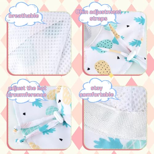 UPF 50+ Baby Bucket Hat - Wide Brim Sun Protection Beach Cap for Girls - Cute & Adjustable Toddler Hat3