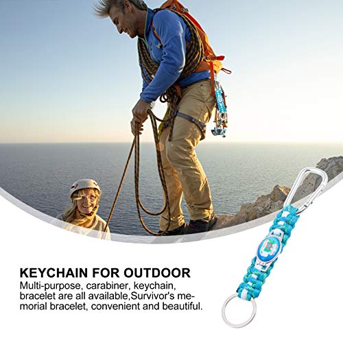 Lurrose 2Pcs 2020 Paracord Chaveiro Com Mosquetío Trançado Feito í  Mío Sobrevivente Família Cordío