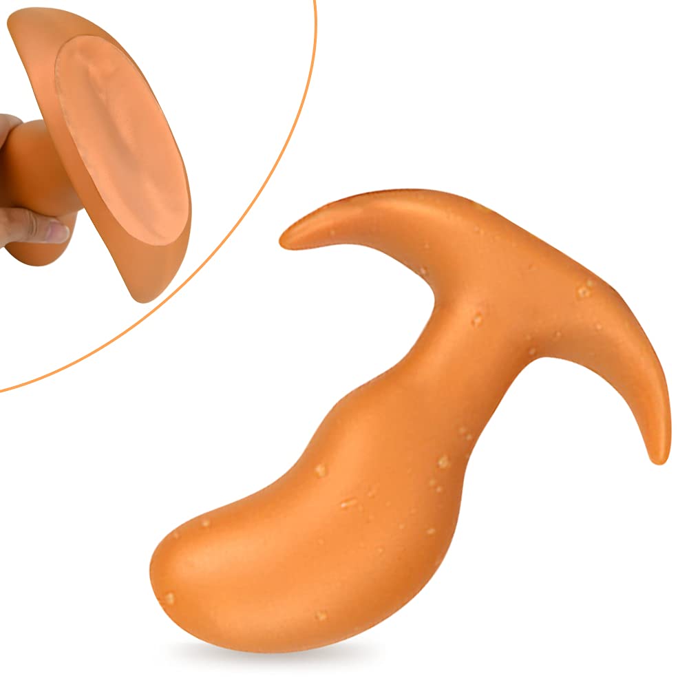 SXOVO Plug Anale Ergonomico Morbido Plug Analesex Kit Butt Plug in Silicone con Base a Mezzaluna Stimolatore Prostata Sesso Anale Sex Toys per Uomo Donna Giocatore Avanzato (L)
