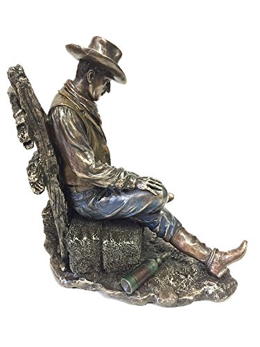 Estatua de Cowboy y Perro Durmiendo miniatura 2