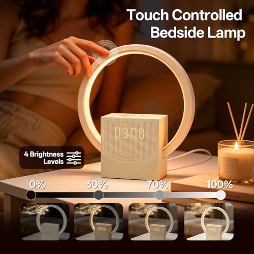 Réveil lumineux intelligent tactile : design moderne et aide au sommeil
