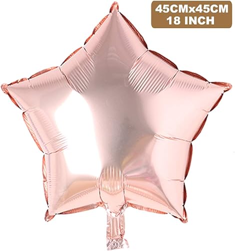 Miniatura 4 de Globos metálicos de 18 pulgadas con forma de estrella de 17.7 in, globos metálicos para baby shower, suministros de decoración de bodas, fiestas de