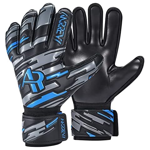 Anrrew Fußball Torwarthandschuhe mit Fingerschutz und doppeltem Handgelenkschutz. Torwarthandschuhe Sorgen für Extreme Starke Kontrolle und Griffigkeit. Für Jugendliche, Kinder und Erwachsene Cover