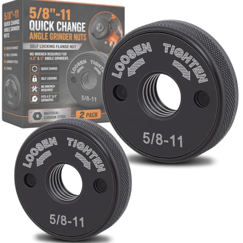 Ketofa 5/8-11 Quick Change Angle Grinder Nut Self-Locking 2 Pack