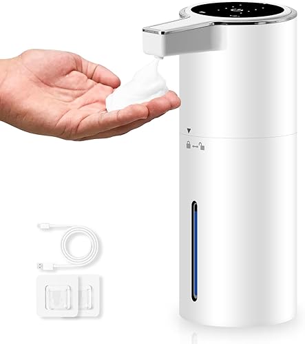 Dispensador automático de jabón de 13 onzas, montaje en pared, sin contacto, de 4 engranajes, ajustable, dispensador de jabón eléctrico ajustable