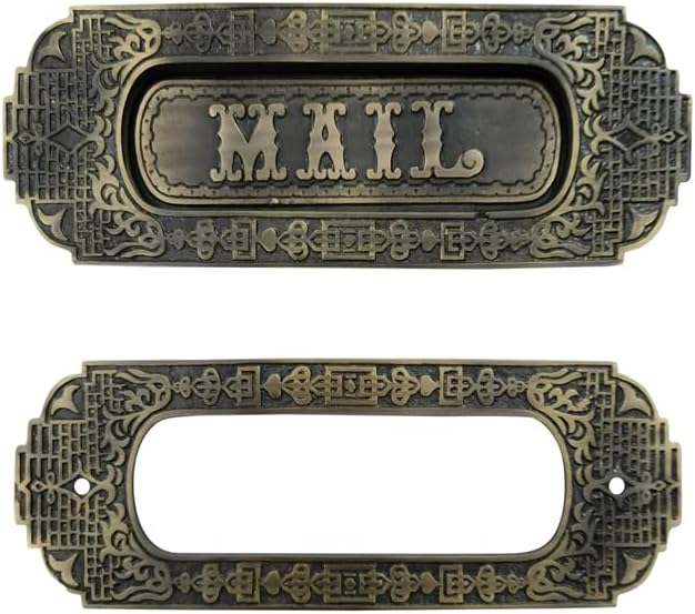 Adonai Hardware "Mail Decorative Brass Letter Plate - Antique Brass