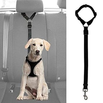 ELECTROPRIME Dog Cat Pet Safety Adjustable Car Seat Belt Harness Leash Travel Clip Strap Y0V2