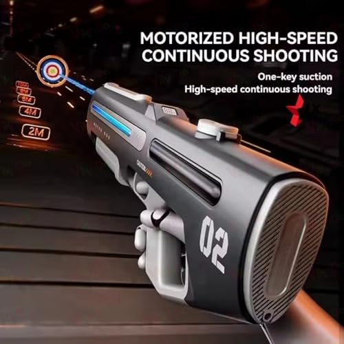 Image of VikriDA 2 in 1 (Manual /Automatic) Electric Water Gun for Holi /Auto Suction - Self Filling, Automatic Water Gun with Lights & 25 FT Range - Multicolor