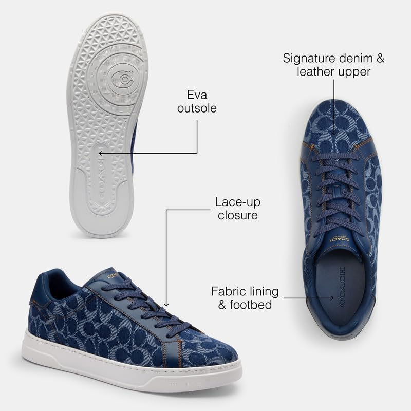 Coach Men's High Line Sneaker in Signature Denim3
