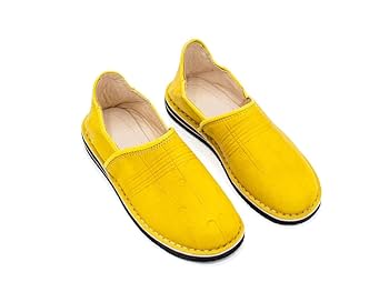 Moroccan babouche shoe, Leather slipper, Unisex Handmade