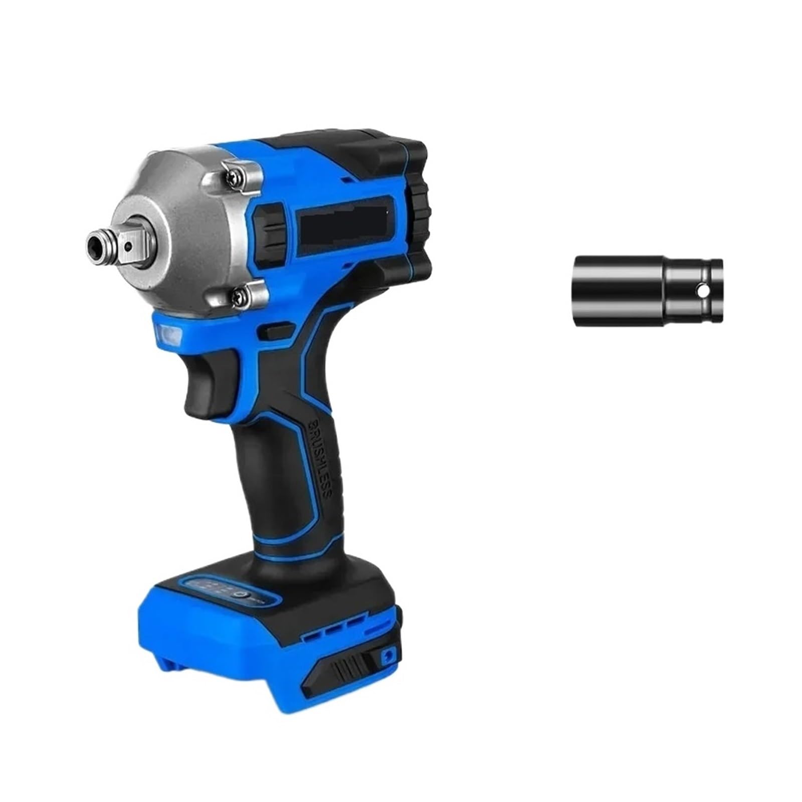 Llave de impacto Llave De Impacto Eléctrica Sin Escobillas, 1000N.m, 1/2 Pulgadas, 3 Engranajes, Herramientas Eléctricas De Alto Torque Recargables Inalámbricas For Batería De 18V(0 Battery-Set A)
