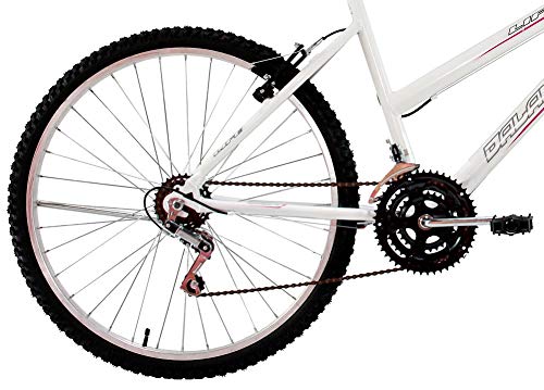 Bicicleta Aro 26 Feminina Life 18 Marchas Branca - Dalannio Bike