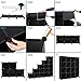 TomCare Cube Storage 16-Cube Bookshelf Storage Shelves Closet Organizer Shelf Cube Organizer Plastic Book Shelf Bookcase DIY Closet Cabinet Organizers Shelving for Bedroom Office Living Room, Black