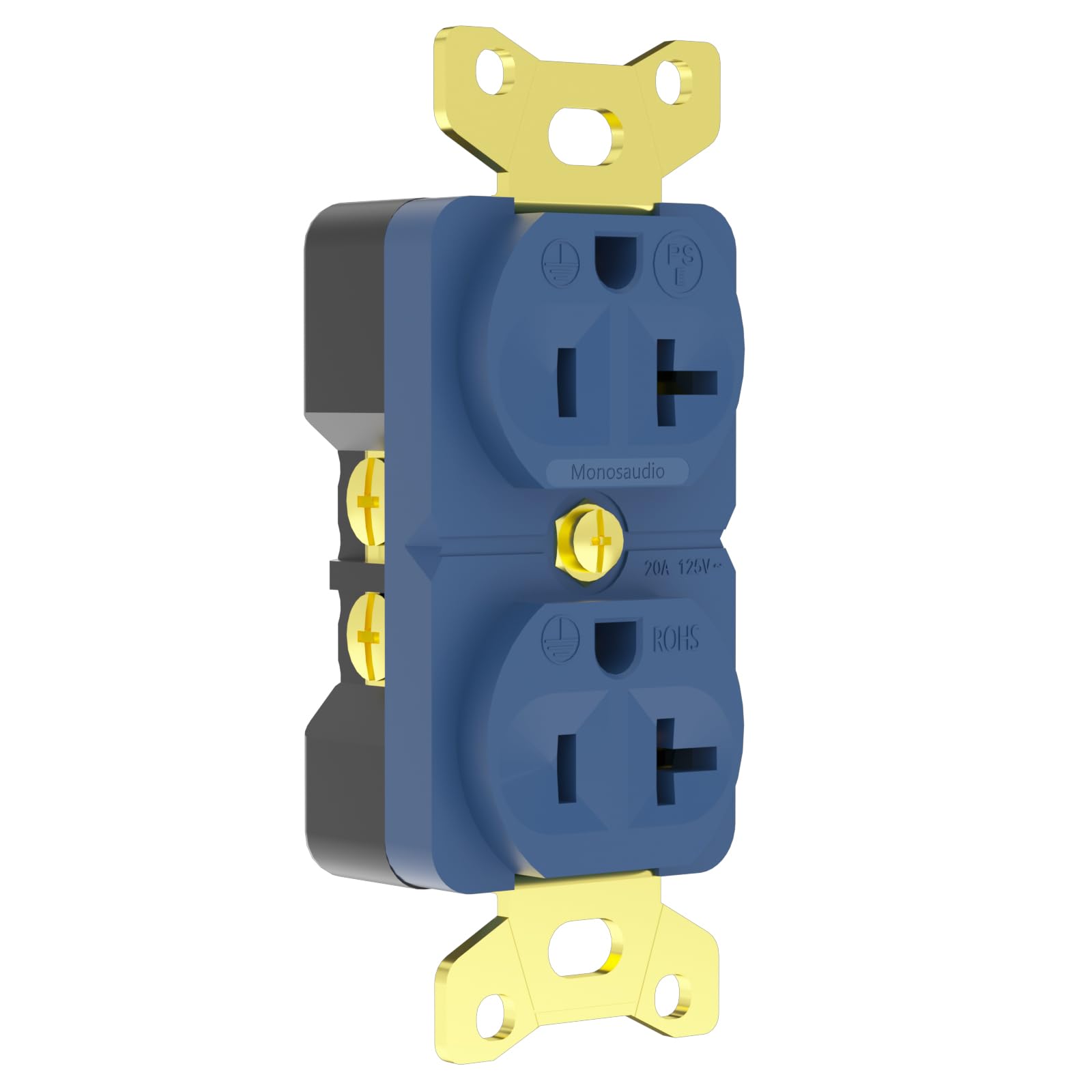 Monosaudio Audiophile Duplex Receptacle 20 Amp 125V Pure Copper