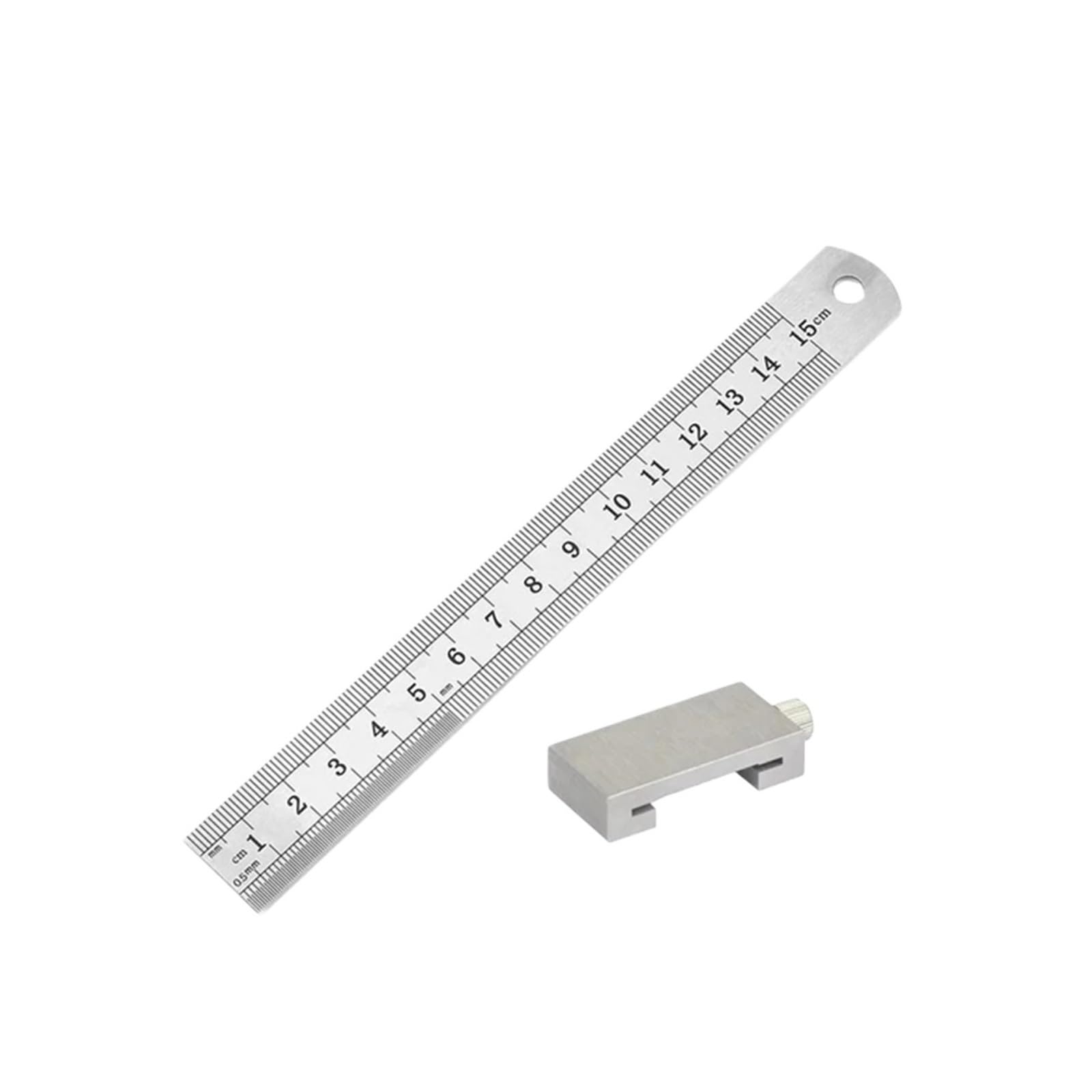 Ygleeuli One Color Ruler Stops Fences Metal Carpenter Carpentry Square Woodworking Tools Steel Ruler Positioning Limit Block Measuring Marking Gauge(15Cm)