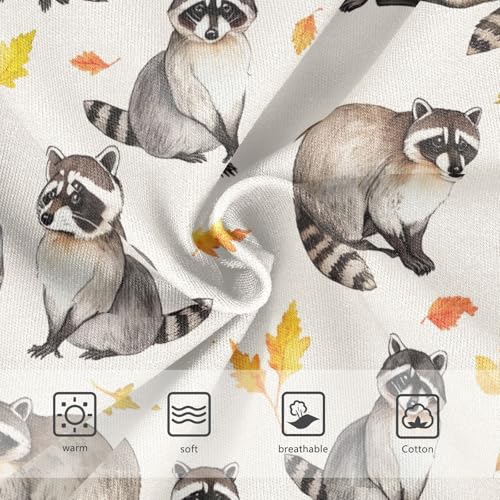 Cotton Toddler Girls Underwear Watercolor Cute Raccoon Light Beige Girl Panties Cute Animal Kids Briefs Undies 2t3