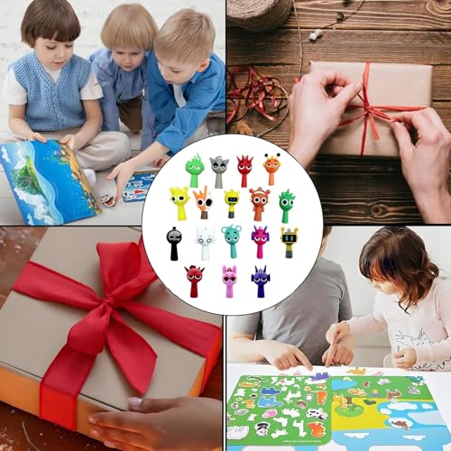 Image of CartHome 17 Pcs Toys, Funny Keychains Colorful Sprunky Plush Toy Suitable Playtime Fun Learning Activities Stress Relief Sensory Development Collectible Displays Party