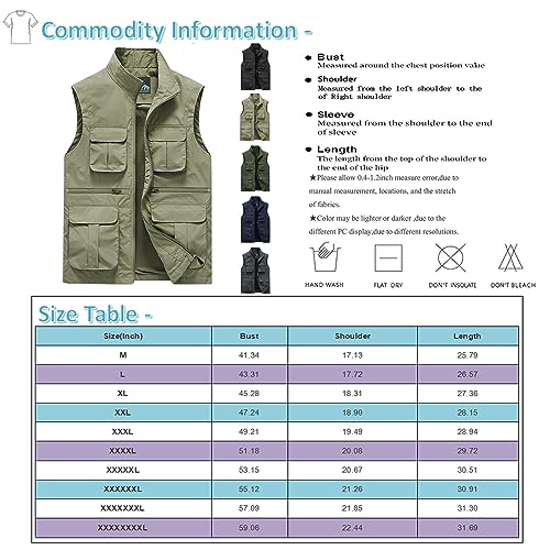Men Utility Cargo Vest Outdoor Lightweight Multi-Pocketed Fishing Safari Travel Work Photo Vest Outerwear Man Vests3