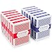 Brybelly 12 Decks (6 Red/6 Blue) Wide-Size, Regular Index Playing Cards Set - Plastic-Coated, Classic Poker Size