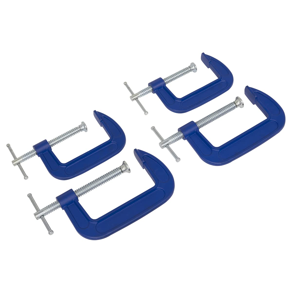 Sealey AK6003SET G-Clamp Set 4pc - 75mm & 100mm