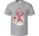 Blades of Steel NES Box Art Video Game T Shirt XL Sport Grey