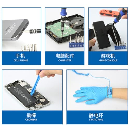 Combination tool set 86 en 1 magnétique multi-usage pour électronique et smartphone - 5