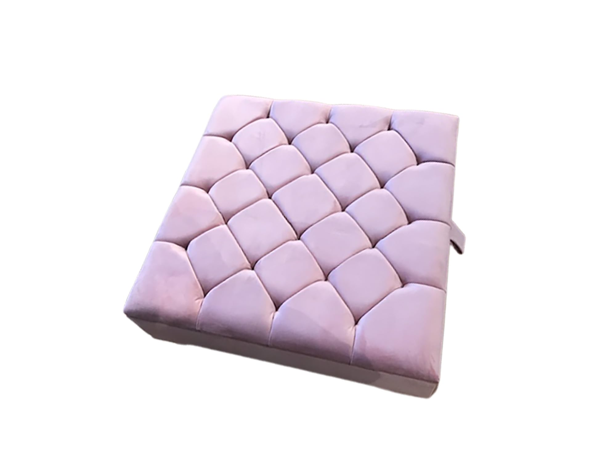 ISTOOLS Square Ottomans Hand Made in UK Chesterfield Square Ottoman Storage Box with Lid-Velvet Upholstered Footstool for Living Room-Cloth Toy and Shoe Storage Bench Ottoman Foot Stool
