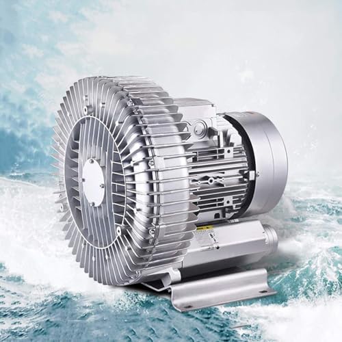 High-Pressure Regenerative Blower, 220V 50Hz Vortex Ring Vacuum Pump for Industrial Sewage Aeration, Aquarium & Fish Pond Oxygenation