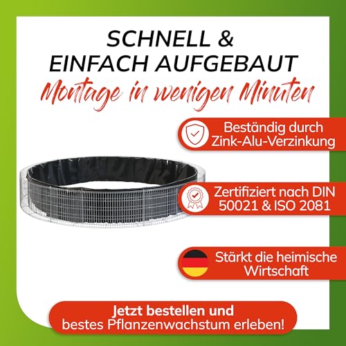 Gabionen Hochbeet Bellissa rund 95568 Steinkorb Pflanzkübel Bausatz
