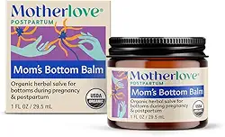 Motherlove Mom'S Bottom Balm (1 Onça) Pomada De Ervas Orgânicas Com Hamamélis Para Partes Inferiores Durante A Gravidez E Pós-Parto - Pomada Não Transgênica