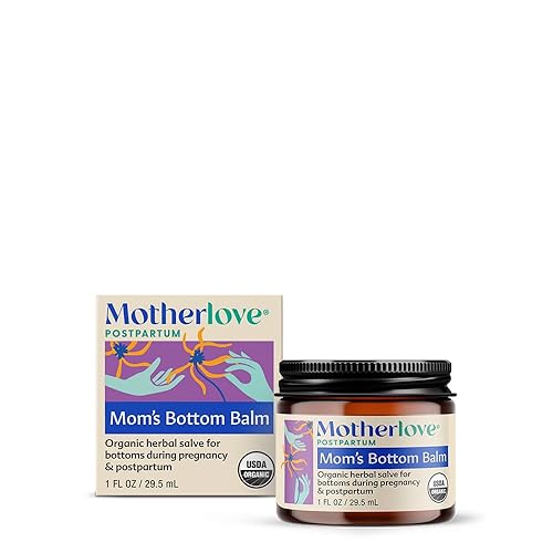 Motherlove Rhoid Balm 1 oz Crema orgánica de hierbas para hemorroides con hamamelis para embarazo y posparto ungüento sin OMG