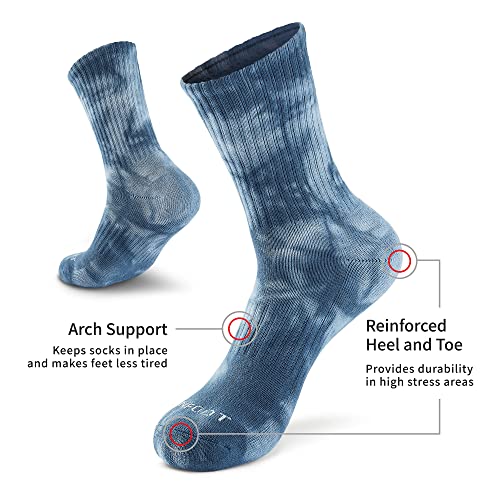 Image of MONFOOT Women's and Men's 3-8 Pairs Athletic Cushion Crew Socks Multi