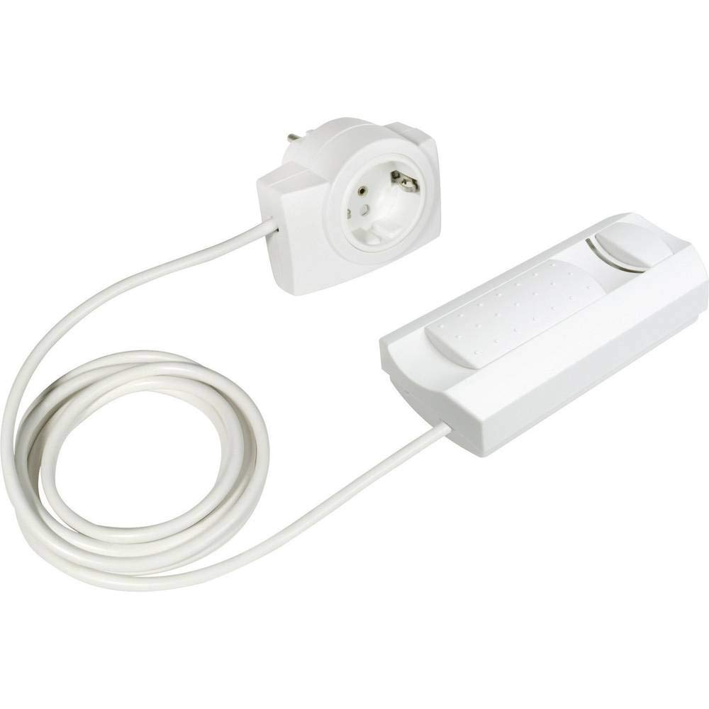 EHMANN 2620x0709 Schnurdimmer T26.07 schwarz mit Zwischenstecker, Phasenanschnitt, 230V, 50Hz, Leistung: LED 3-35 W, 7-110 W/VA