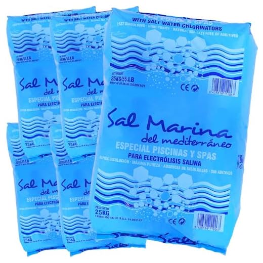 5 Sacos De Sal Fina Especial Para Piscinas (Disolución Rápida), 25 Kg